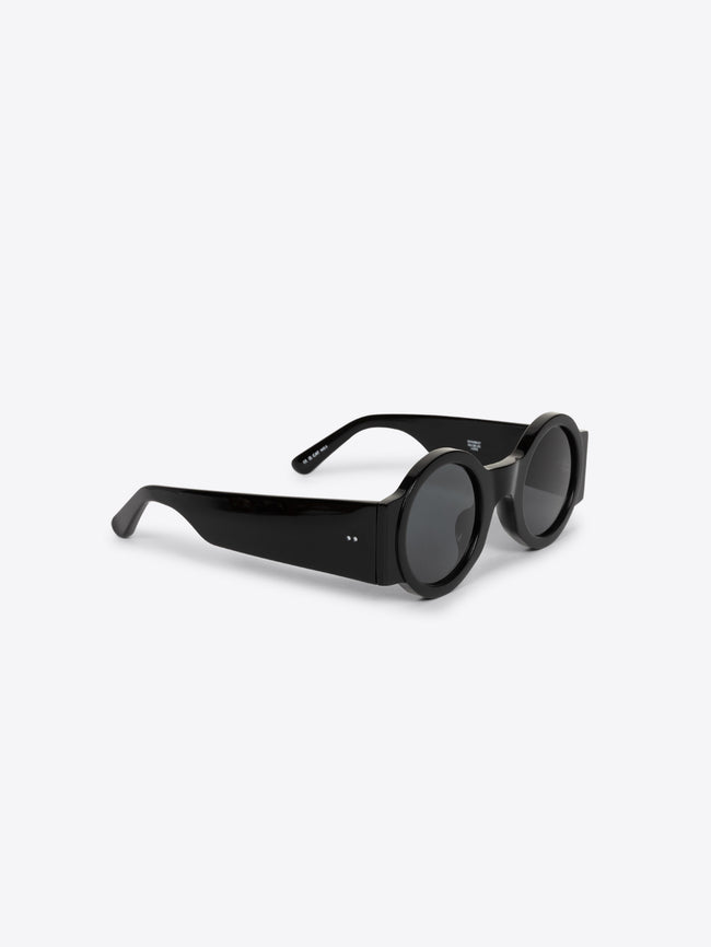 Black sunglasses on a white background