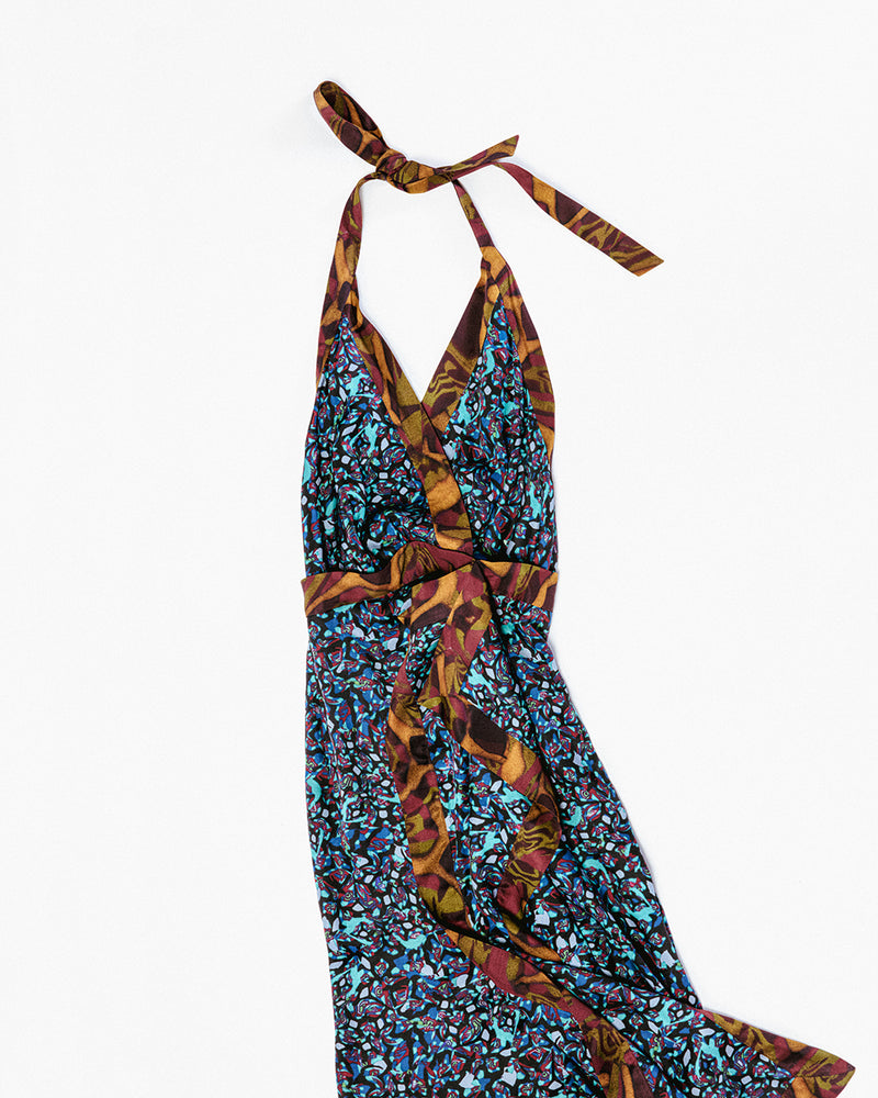 dries van noten halter dress Dries Van Noten // Embroidered Halter Dress VSP Consignment