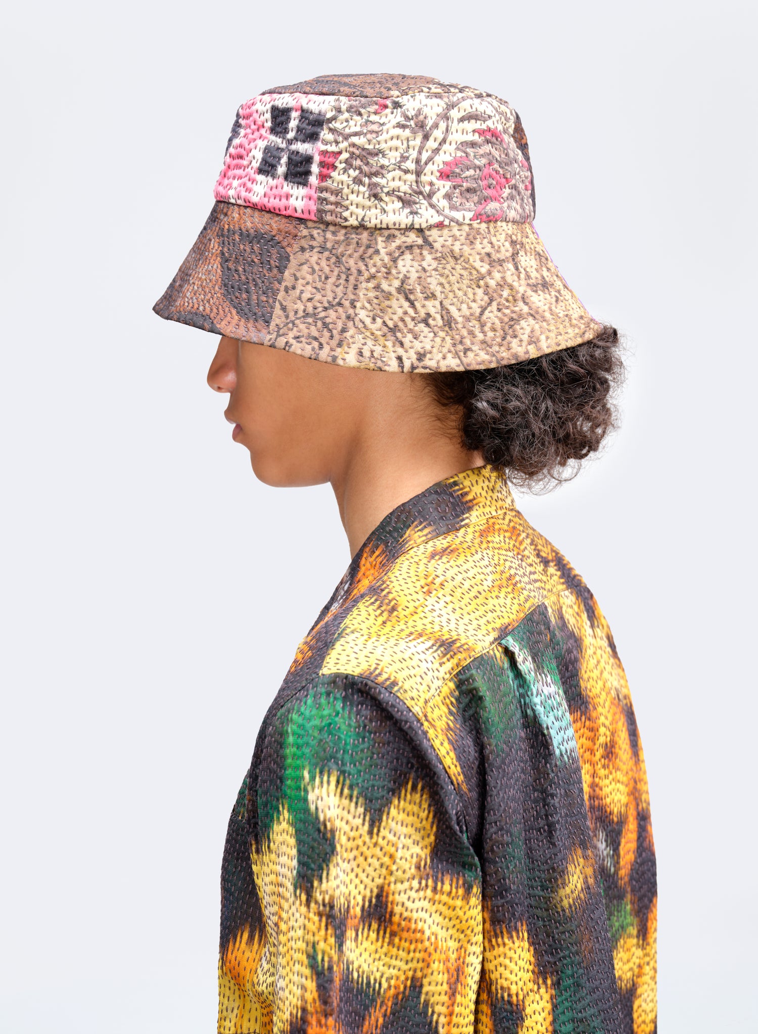 patchwork bucket hat