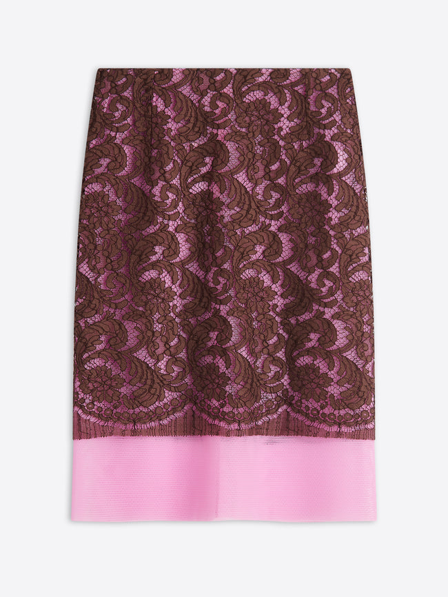 Lace layered skirt