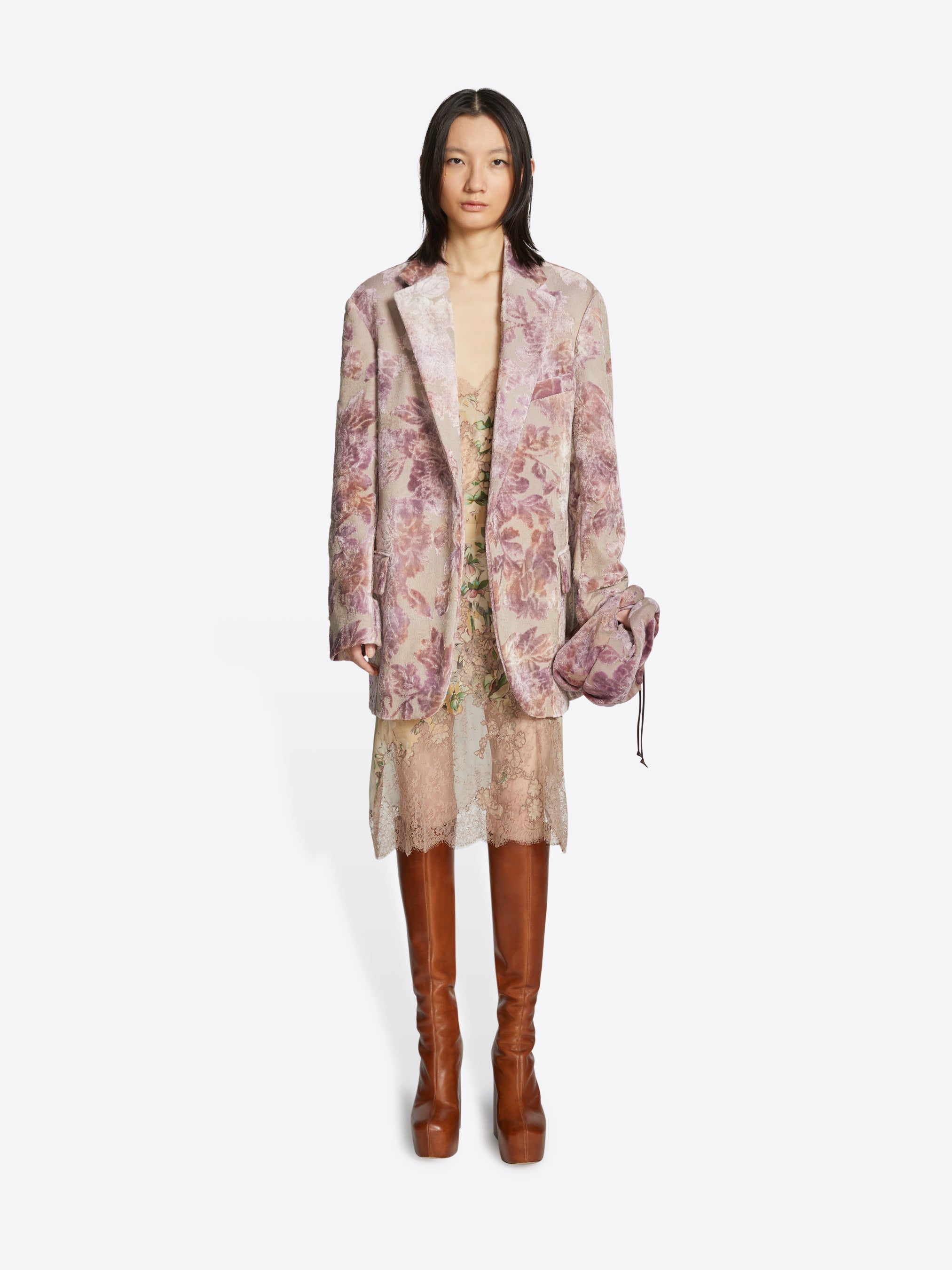 DRIES VAN NOTEN jacquard short jacket