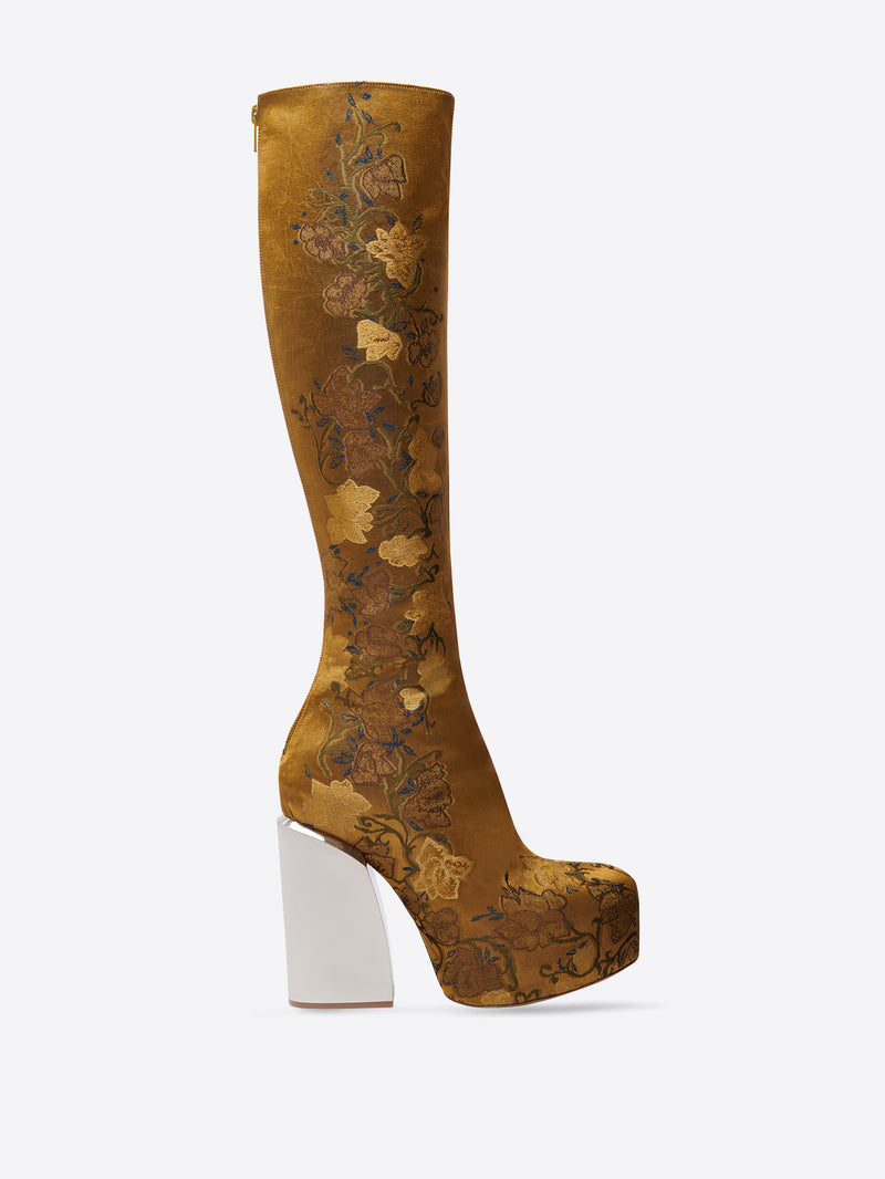 Women's Embroidered Jacquard High Boots by Dries Van Noten