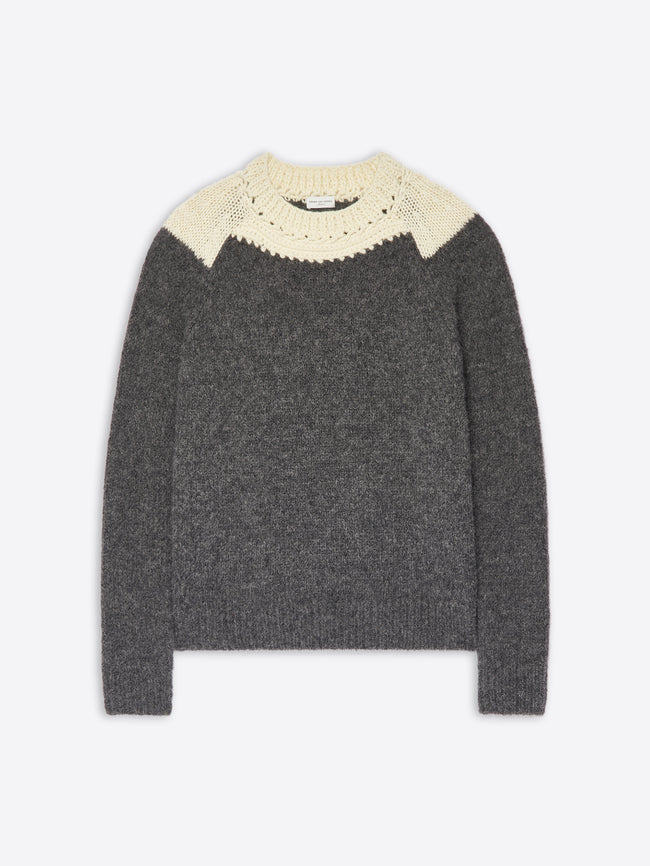 Crochet wool sweater