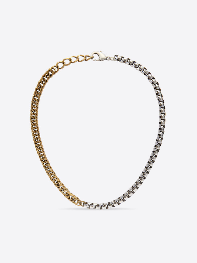 Contrast chain necklace