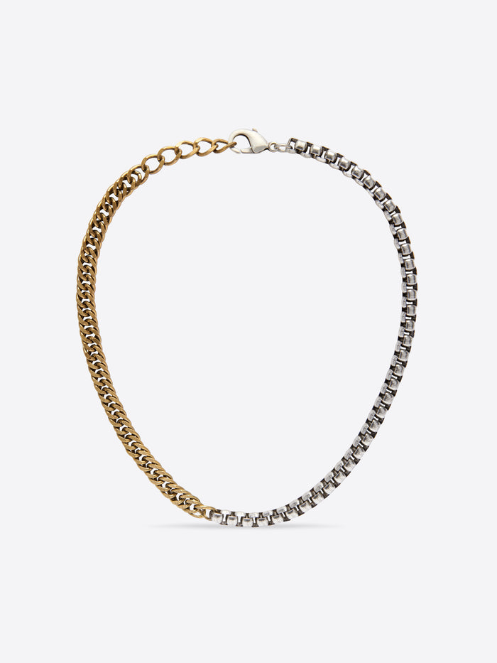 Contrast chain necklace
