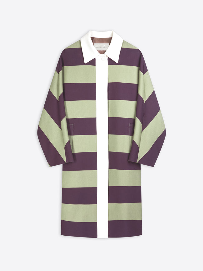 Striped kimono coat