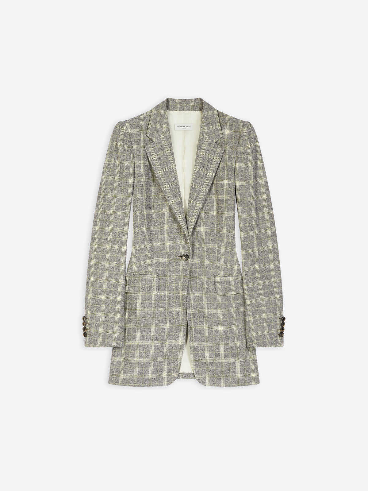 Checked fitted blazer