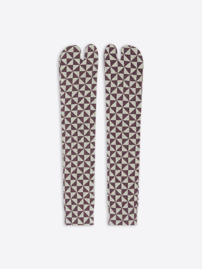 Printed tabi socks
