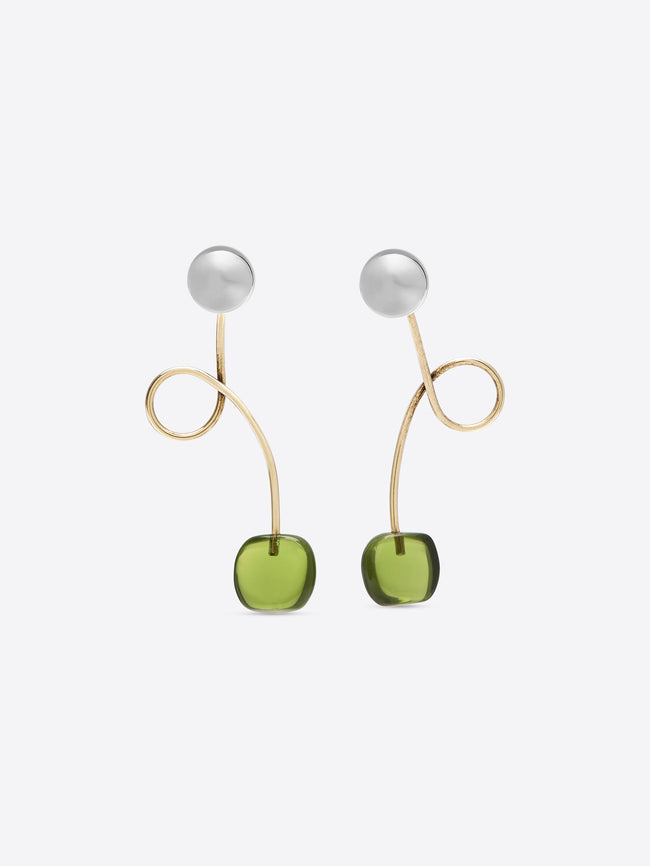 Glass stud earrings