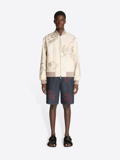Embroidered denim shorts - Dries Van Noten