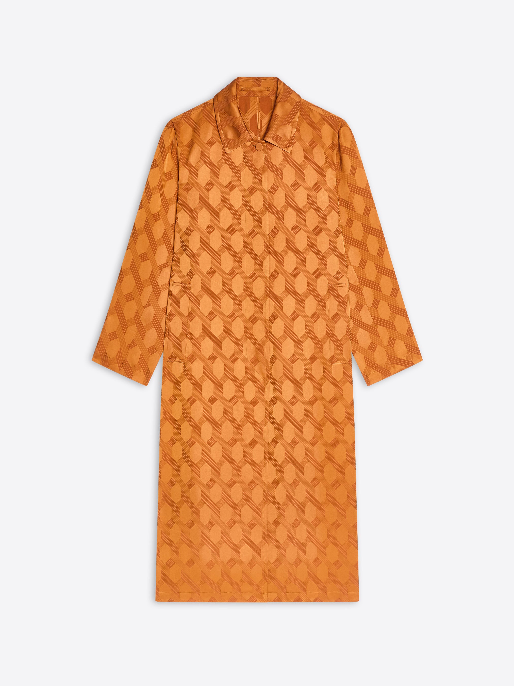 ドリスヴァンノッテン　花柄オレンジトレンチコート　DRIES VAN NOTEN Dries Van Noten(ドリス ヴァン ノッテン) トレンチコート