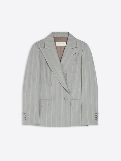Green double breasted blazer on a white background - Dries Van Noten