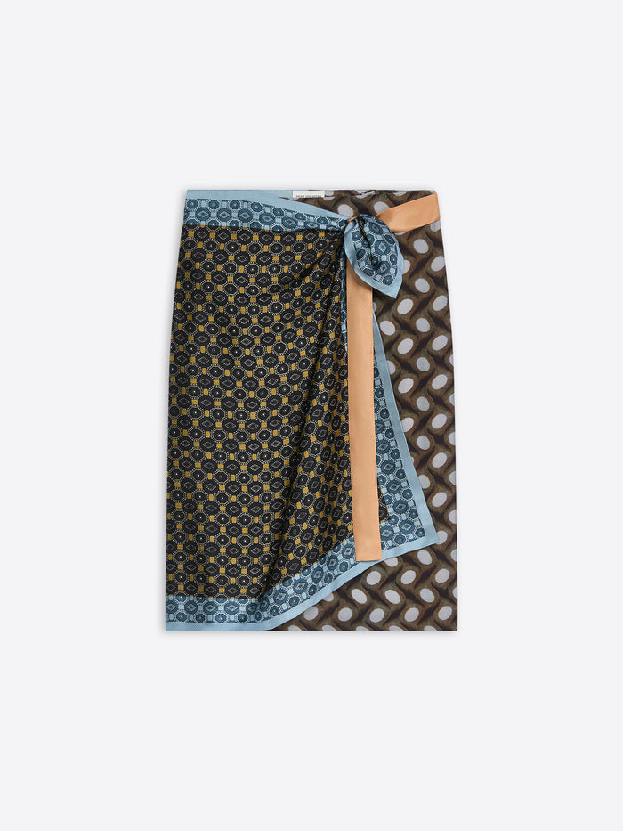 Wrap scarf-skirt