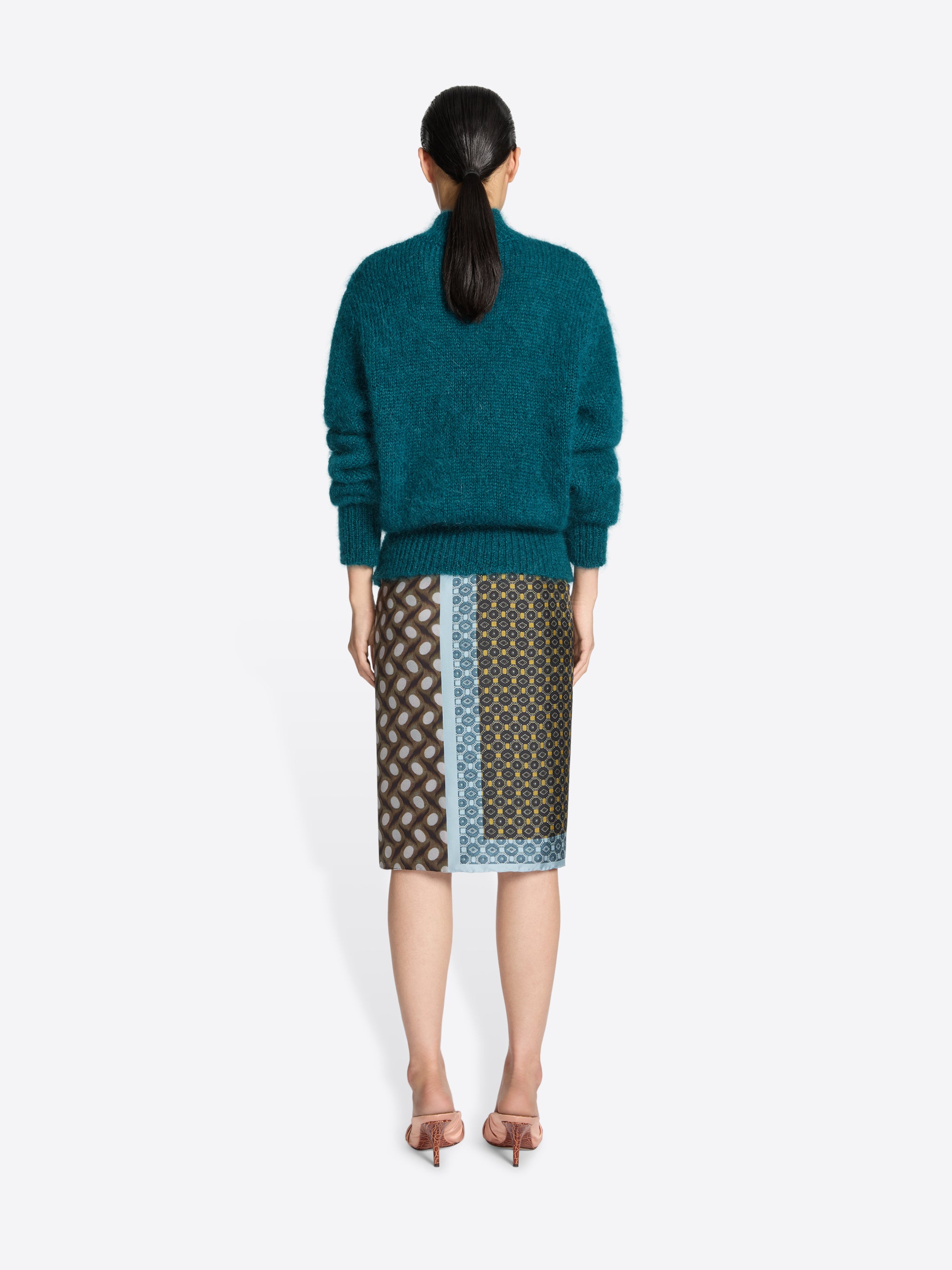 スカート DRIES VAN NOTEN ALL OVER PATTERN SKIRT スエードスニーカー - 秋冬ウィメンズ｜ドリス・ヴァン・ノッテン