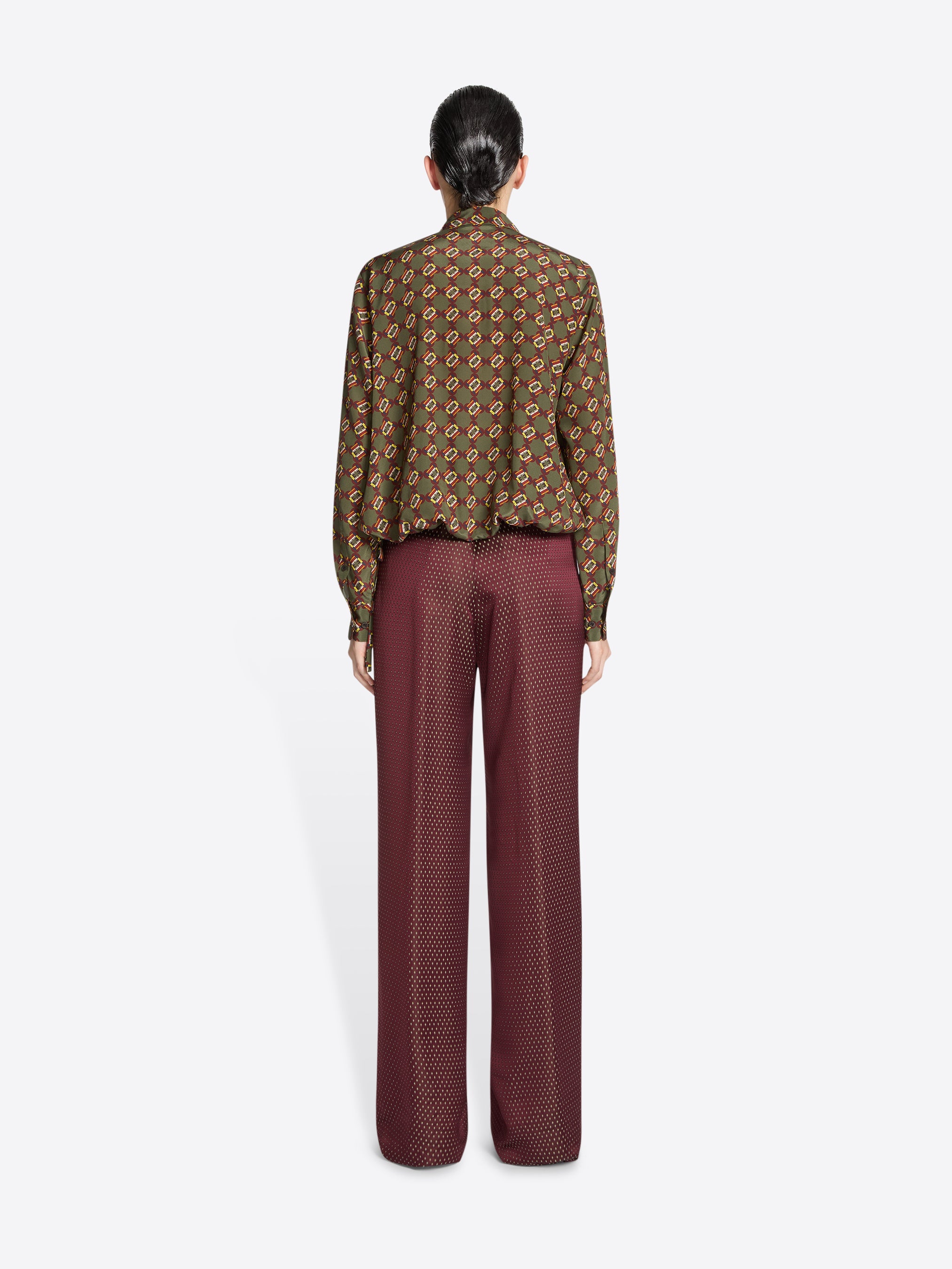 DRIE VAN NOTEN 23aw ジャガードパンツ size31 Belted jacquard trousers - Autumn-Winter Women | Dries Van Noten