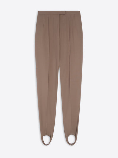 Taupe stirrup pants on a white background - Dries Van Noten
