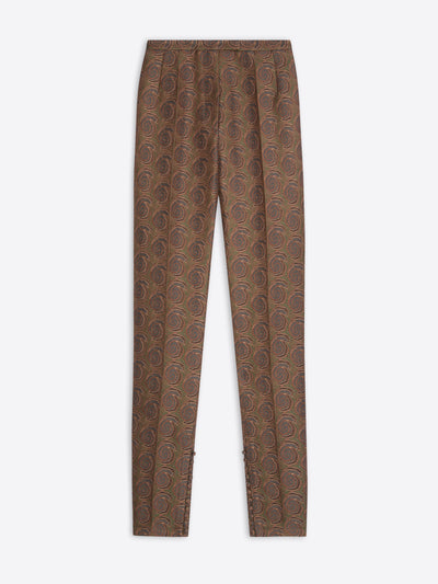 Brown patterned pants on a white background - Dries Van Noten