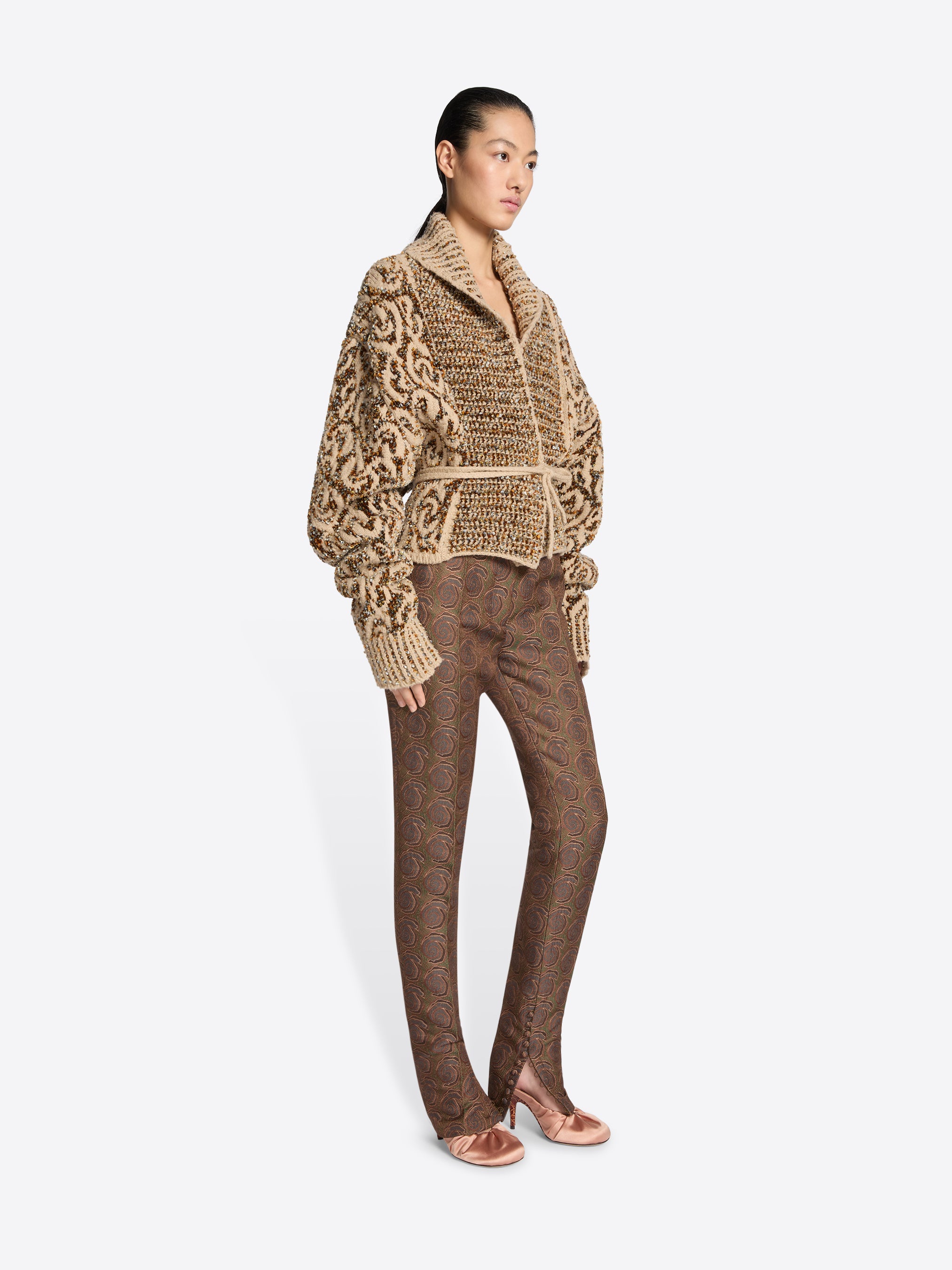 Fitted jacquard pants - Autumn-Winter Women | Dries Van Noten