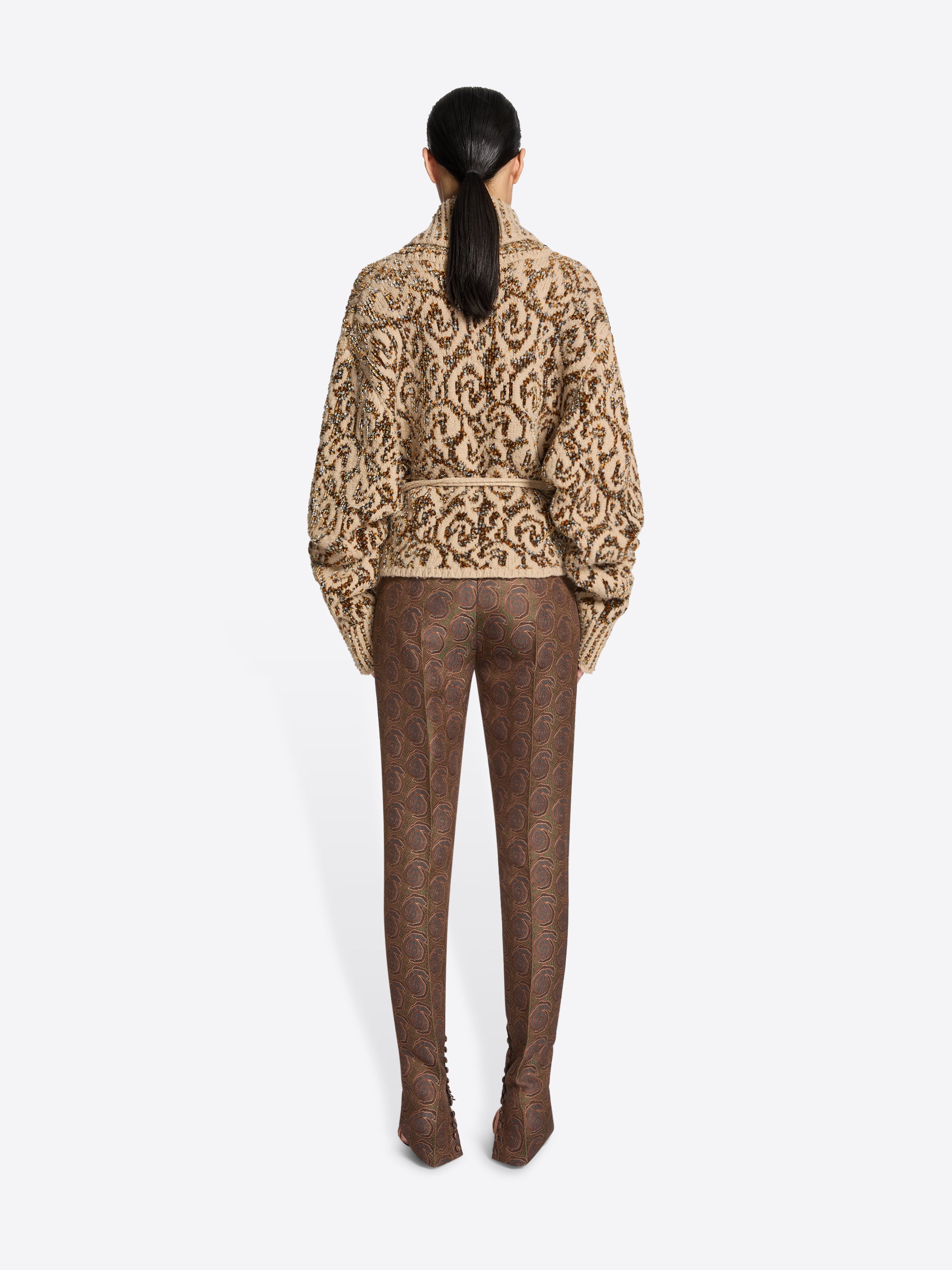 Fitted jacquard pants - Autumn-Winter Women | Dries Van Noten