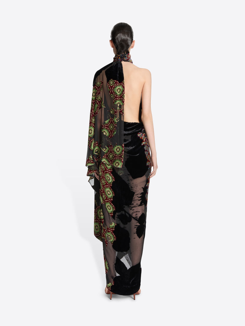 Layered viscose silk dress - Autumn-Winter Women | Dries Van Noten Layered viscose silk dress - Autumn-Winter Women | Dries Van Noten