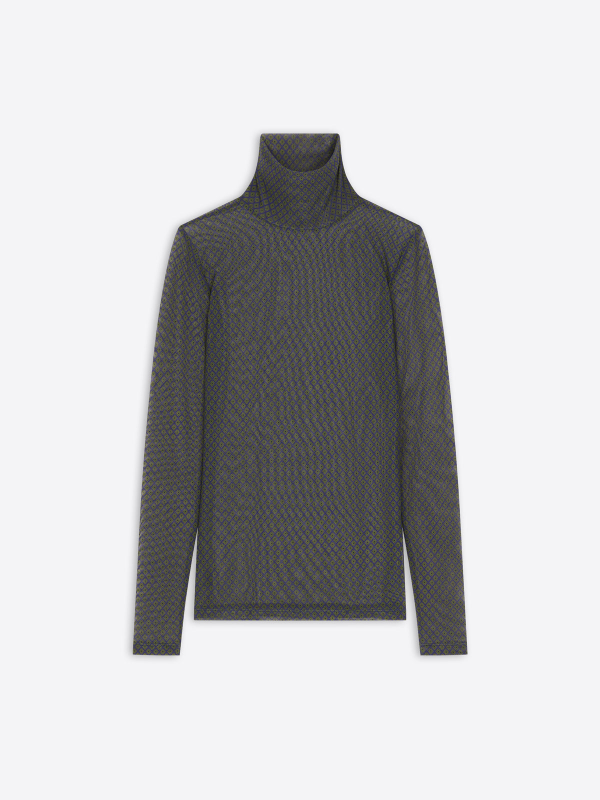 Gray turtleneck sweater on a white background