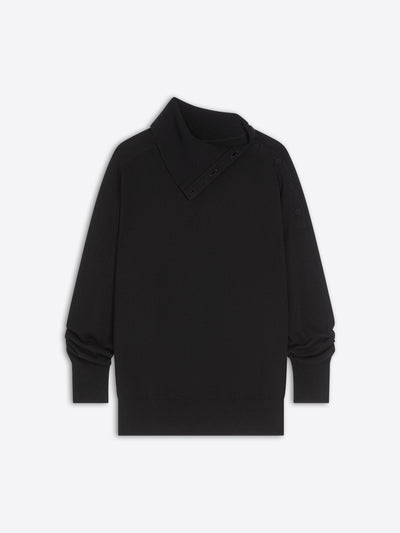 Black turtleneck sweater on a white background - Dries Van Noten