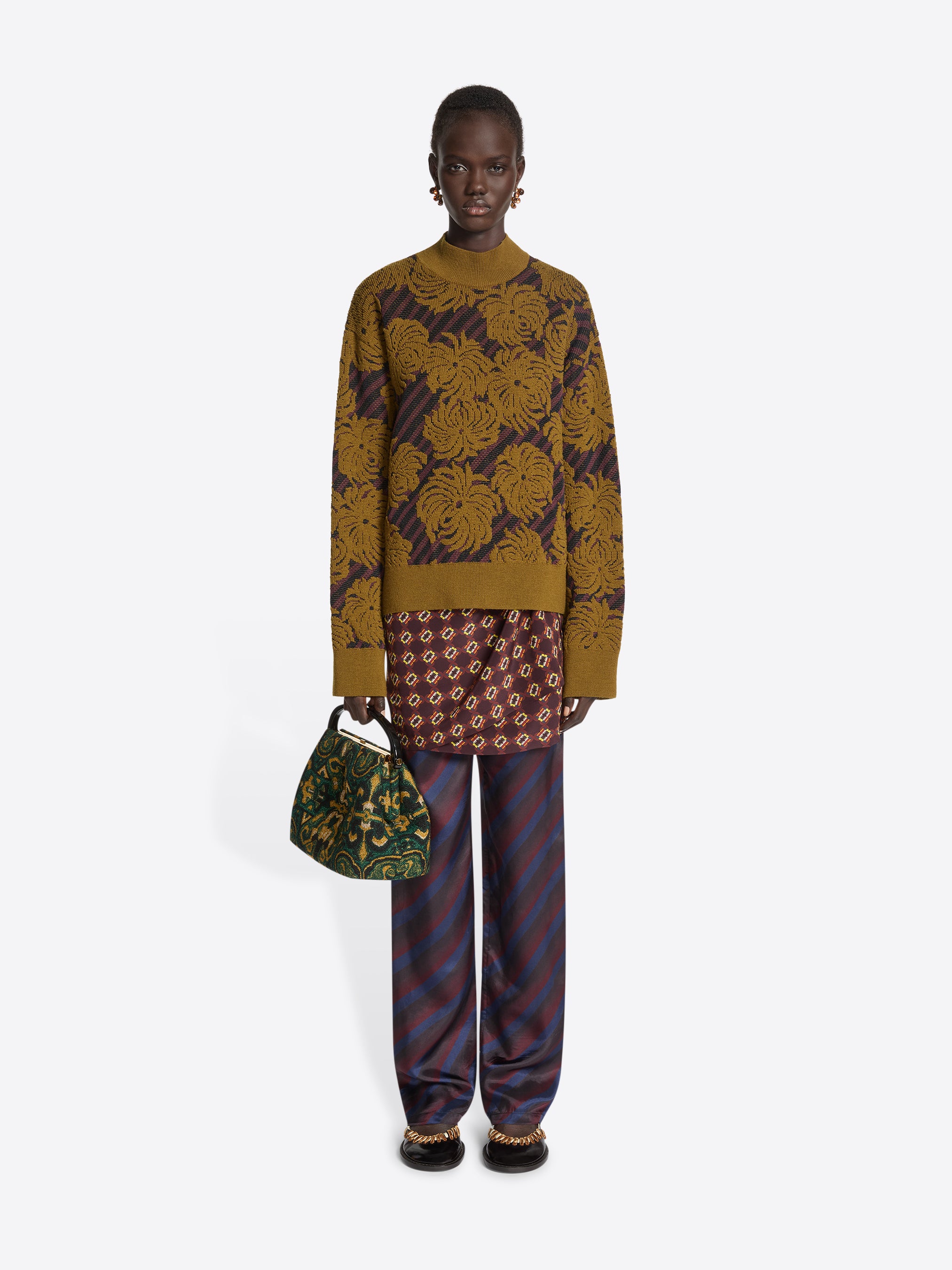 Jacquard wool sweater - Autumn-Winter Women | Dries Van Noten