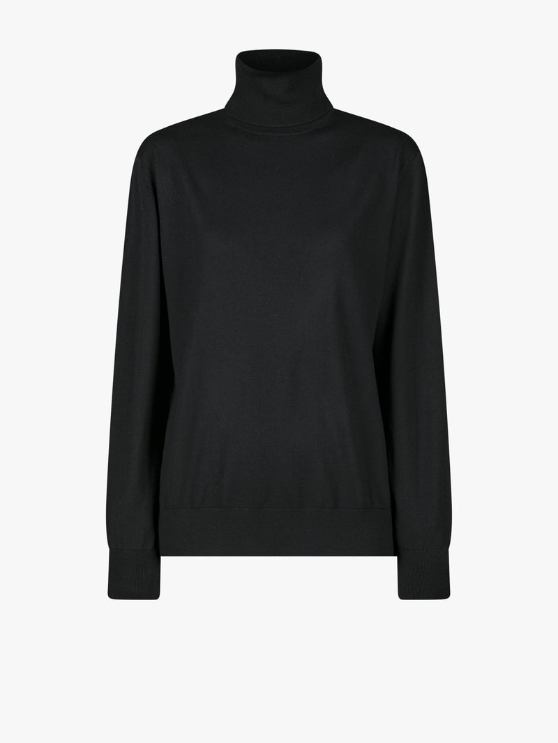 Black turtleneck sweater on a white background - Dries Van Noten