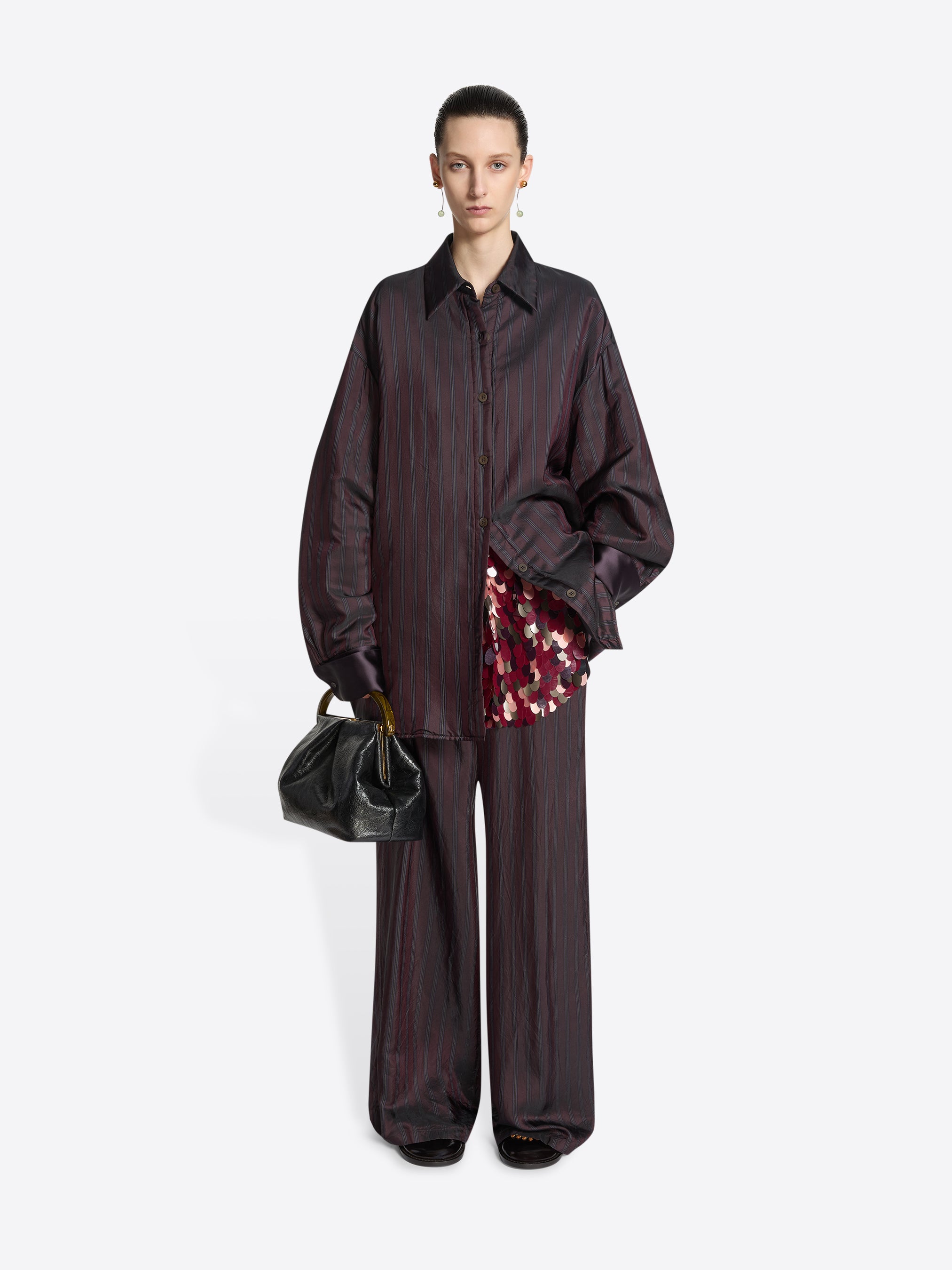 Pleated leather bag - Autumn-Winter Women | Dries Van Noten