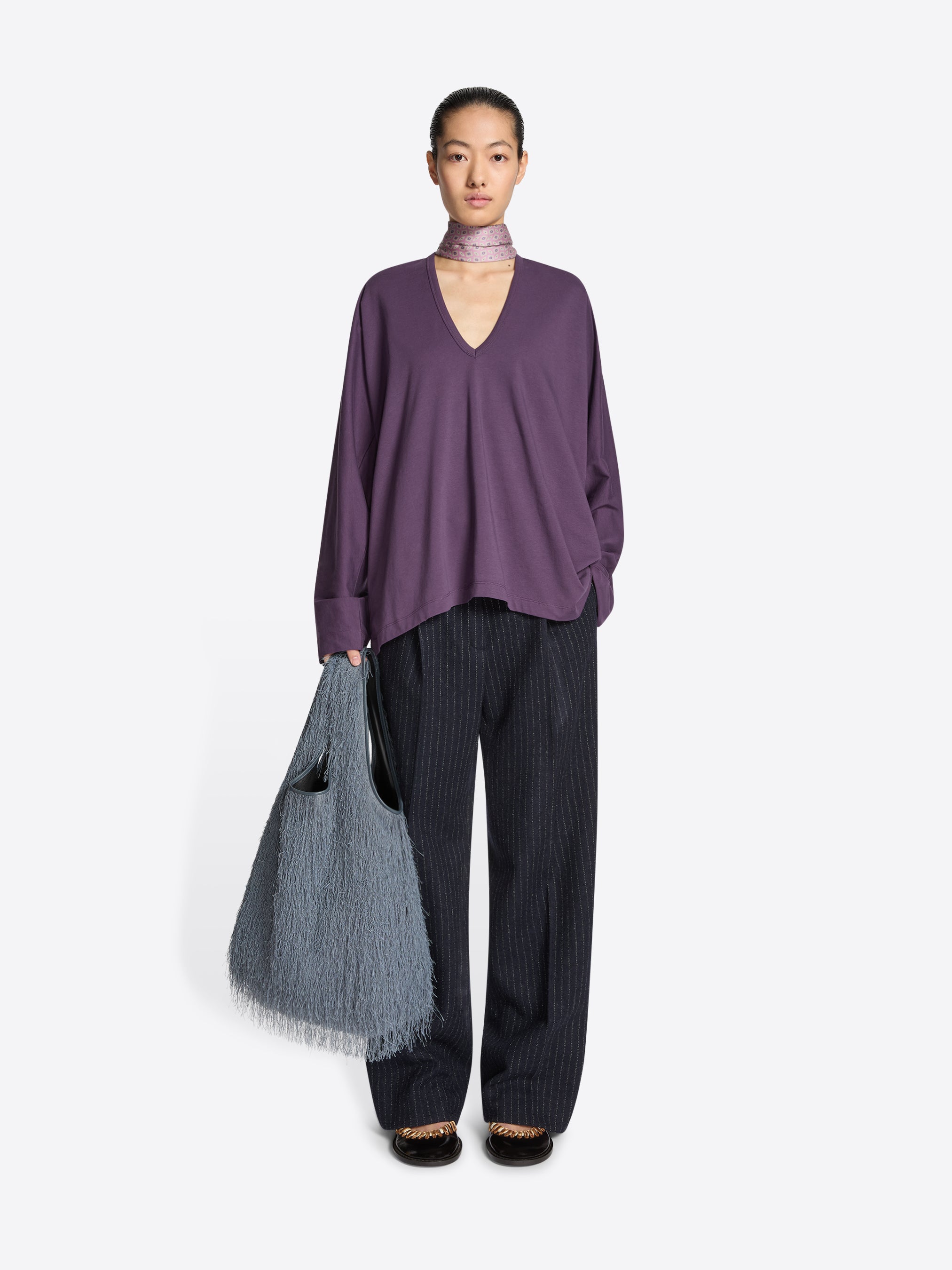 Large fringed tote bag - Autumn-Winter Women | Dries Van Noten