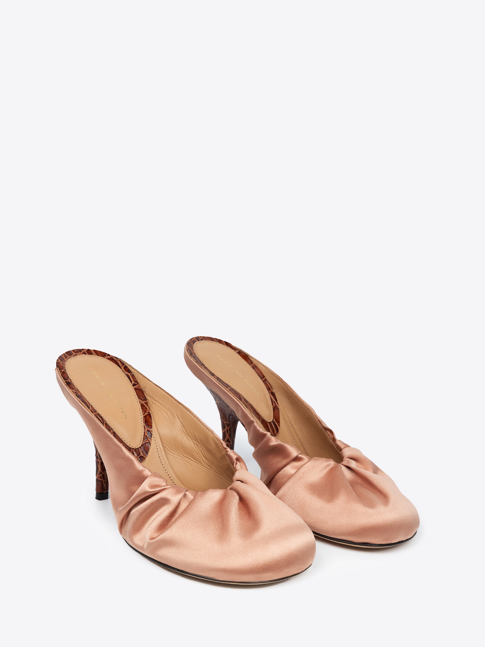 Heeled satin mules - Autumn-Winter Women | Dries Van Noten