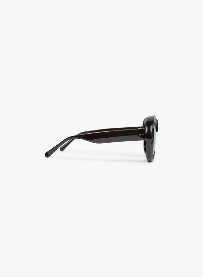 Black sunglasses on a white background