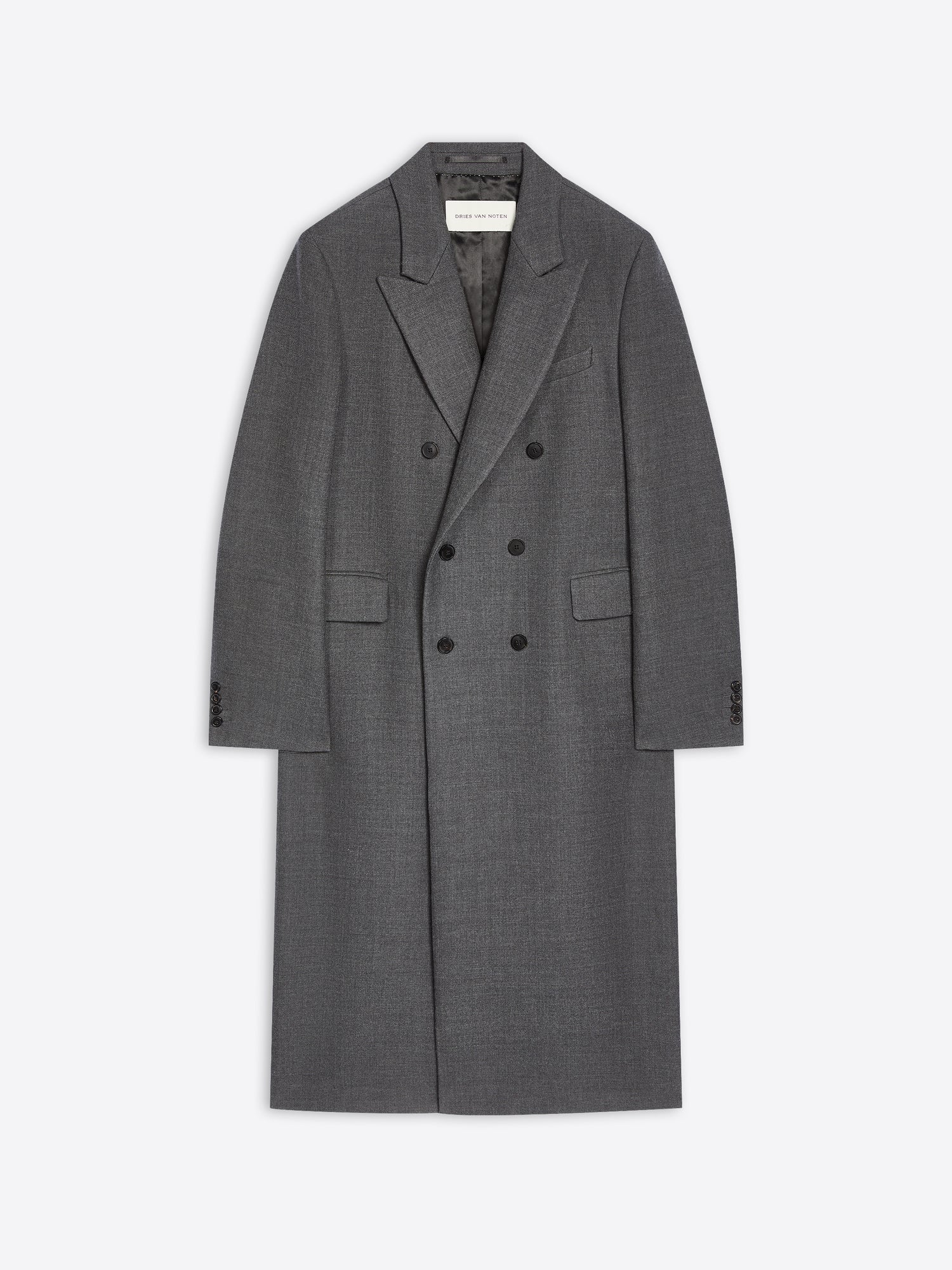 Gray overcoat on a white background