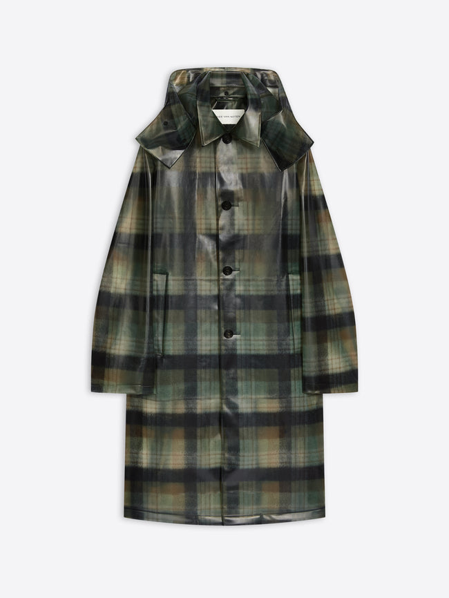 Plaid coat on a white background