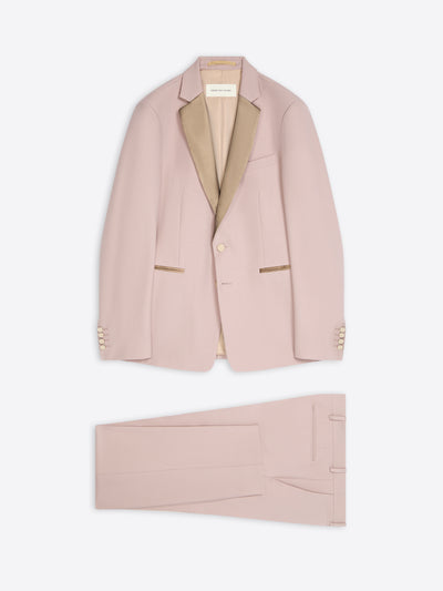 Light lilac, woolen slim fit tuxedo on a white background - Dries Van Noten
