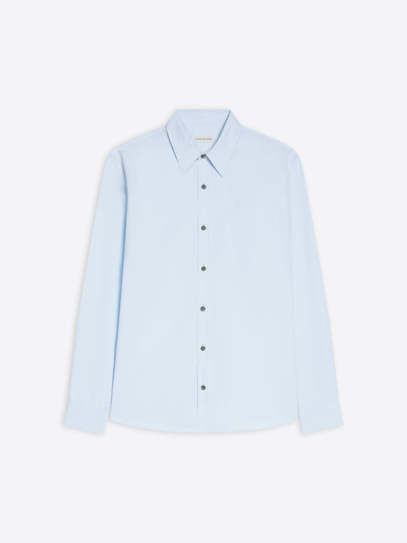 Light blue shirt on a white background