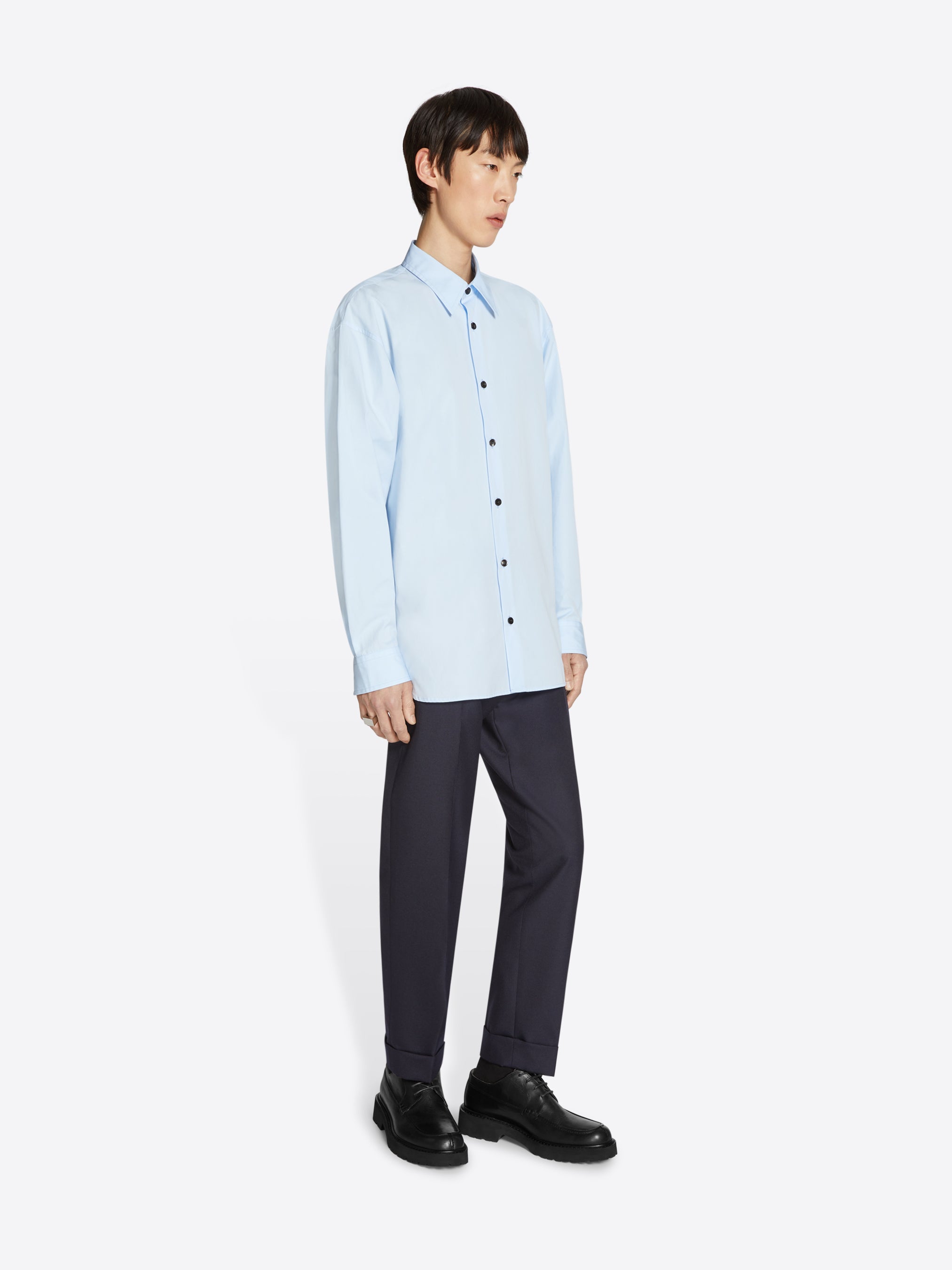 dries van noten ブラウス  コットン　シャツ メンズ*DRIES VAN NOTEN*カーゴ ホワイト 長袖シャツ コットン (Dries