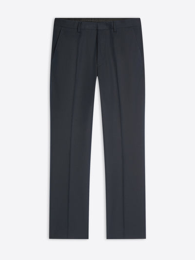 Navy colored slim fit wool pants on a white background - Dries Van Noten