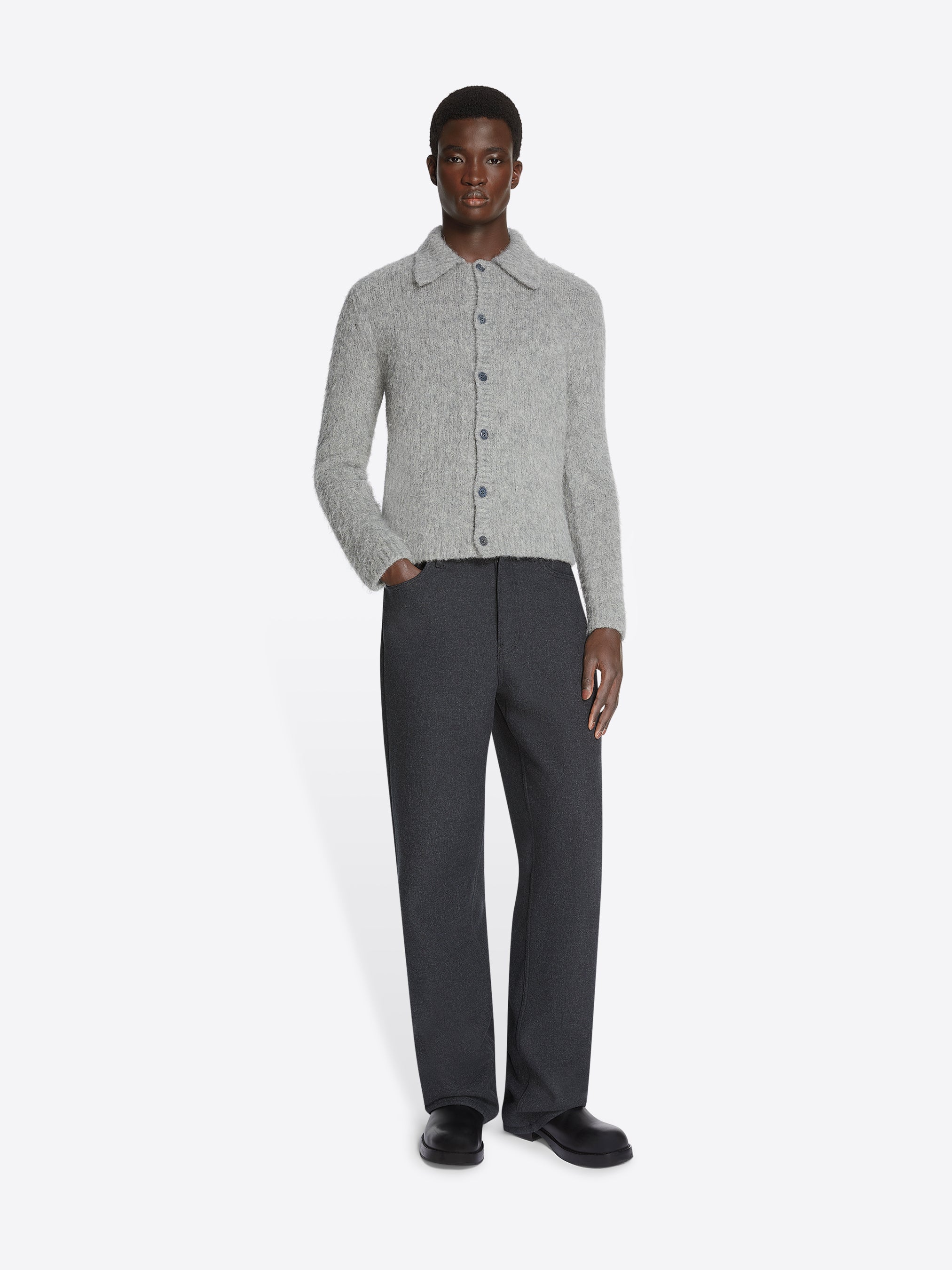 Cropped wool cardigan - Autumn-Winter Men | Dries Van Noten