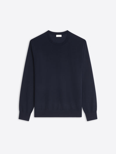 Navy blue sweater on a light gray background - Dries Van Noten