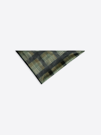 Bandana in sheer fabric with check print, on a white background. - Dries Van Noten