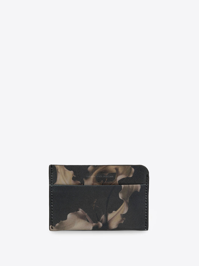 Khaki and black cardholder on a white background