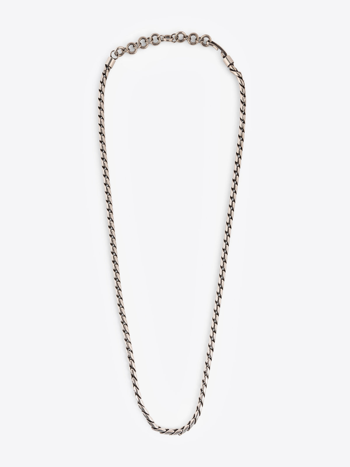 Palladium chain belt on a white background