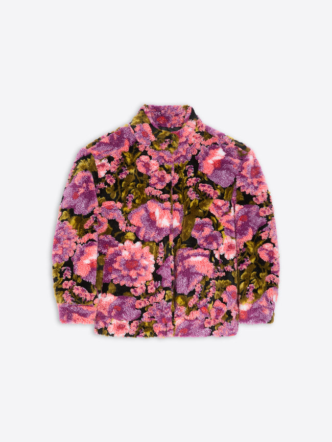 Floral patterned jacket on a white background