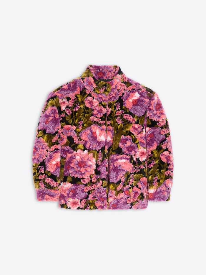 Floral patterned jacket on a white background