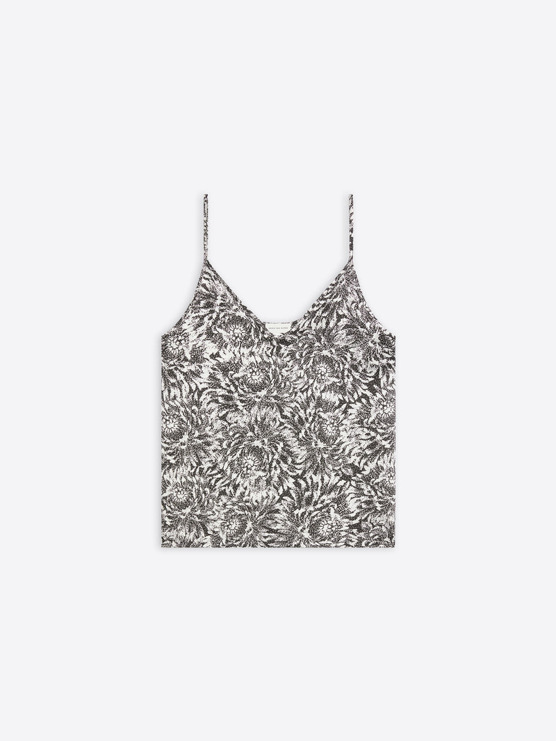 Floral patterned camisole on a white background