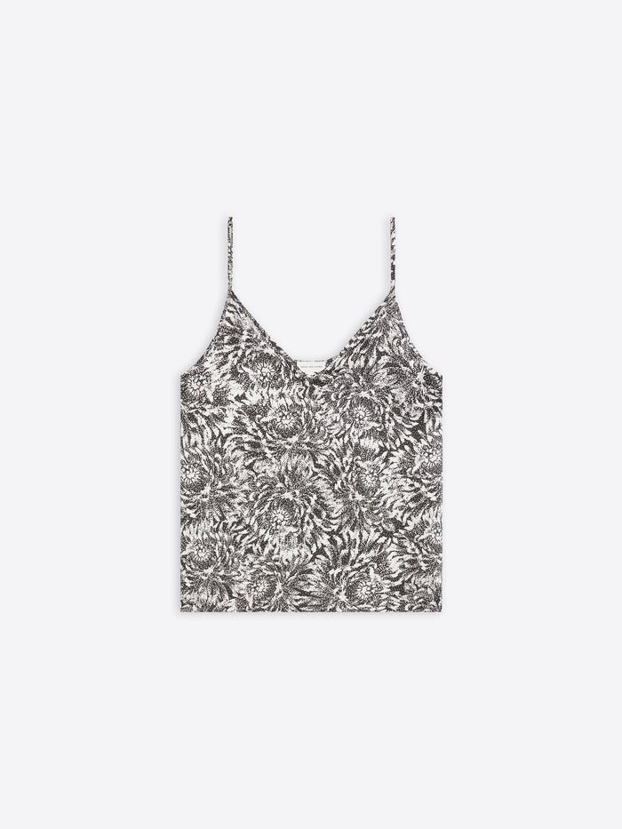 Floral patterned camisole on a white background