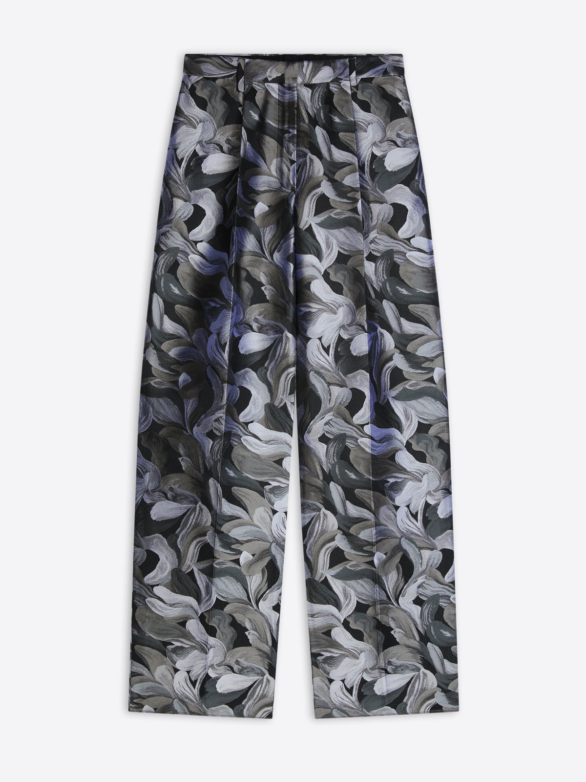 Floral-patterned pants on a white background