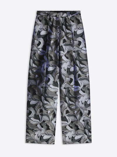 Floral-patterned pants on a white background - Dries Van Noten