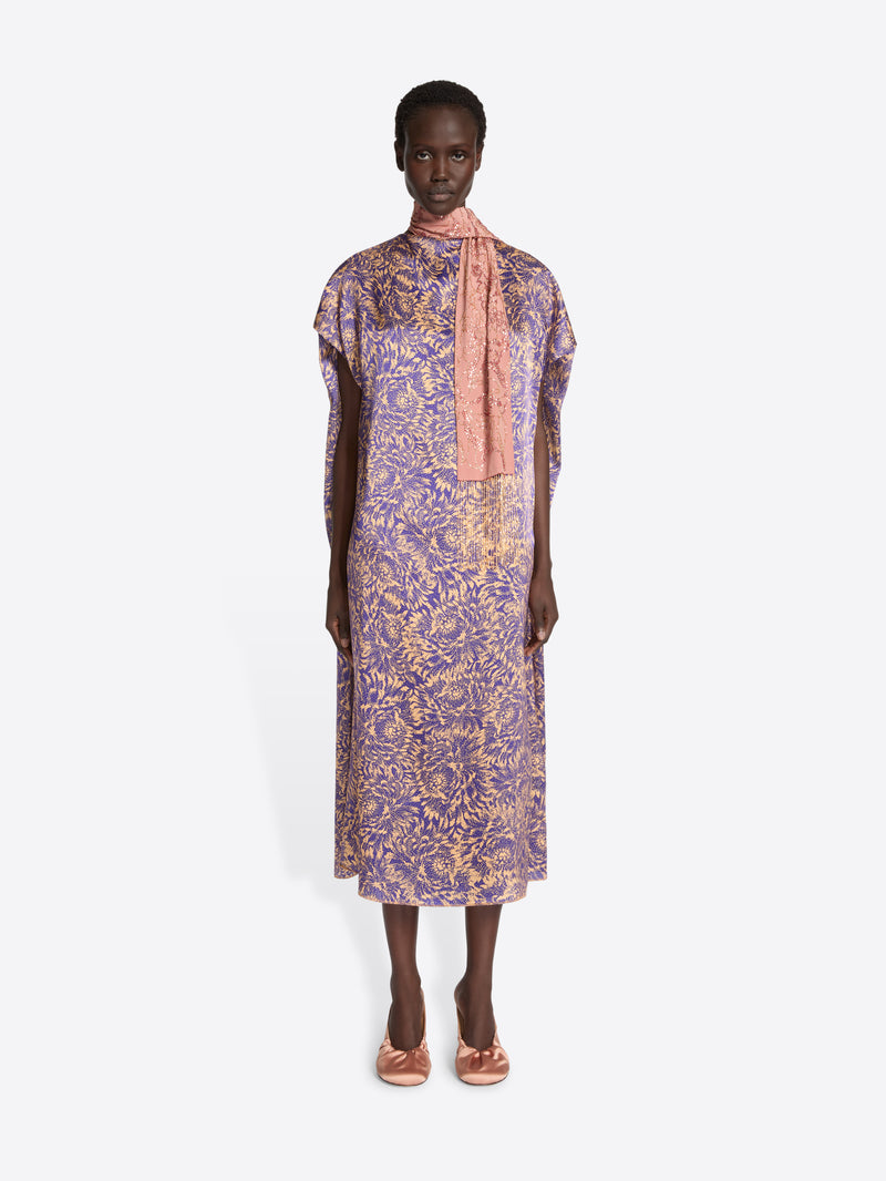Dries Van Noten - Women - Printed Silk Dress - Peach - Xs Dries Van Noten - Women - Printed Silk Dress - Peach - Xs